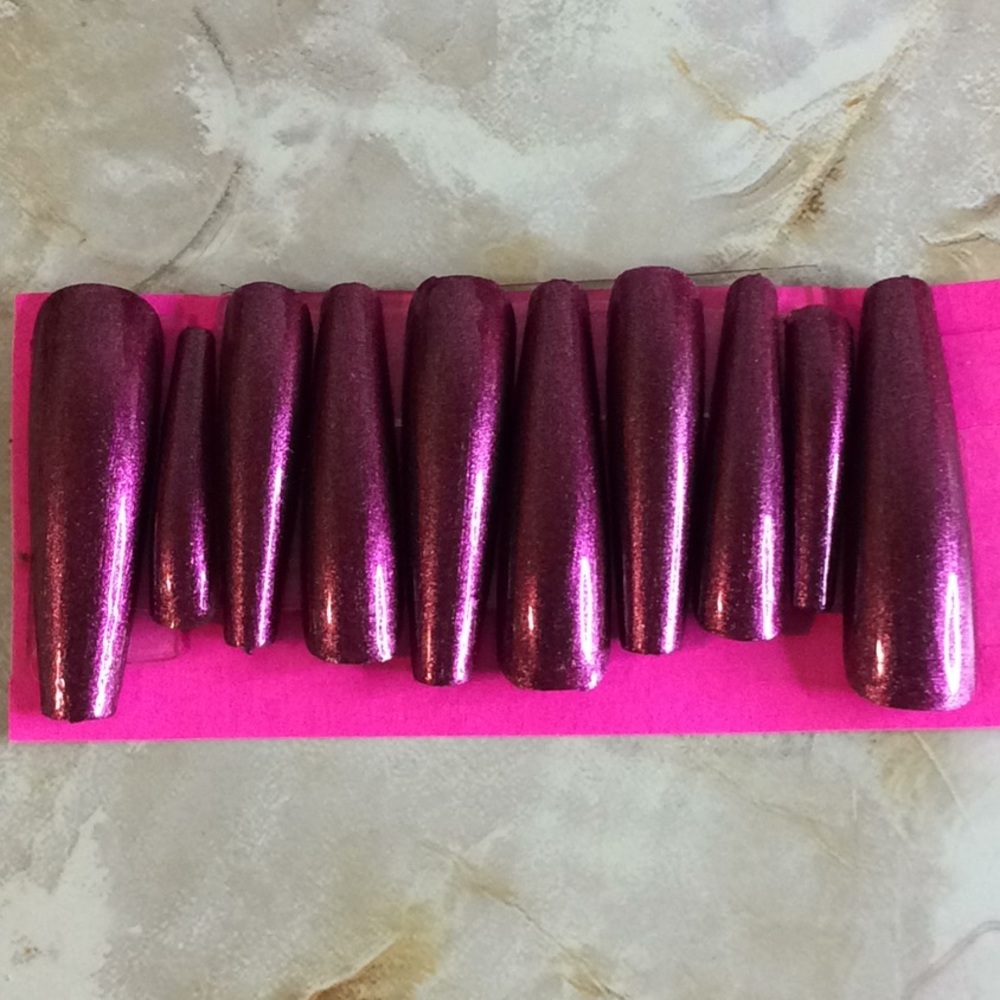 Xl Burgundy Nails